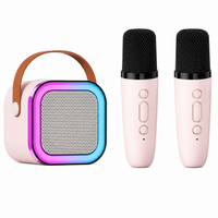 Colorful Karaoke Sound System – Portable Speaker with 2 Wireless Microphones