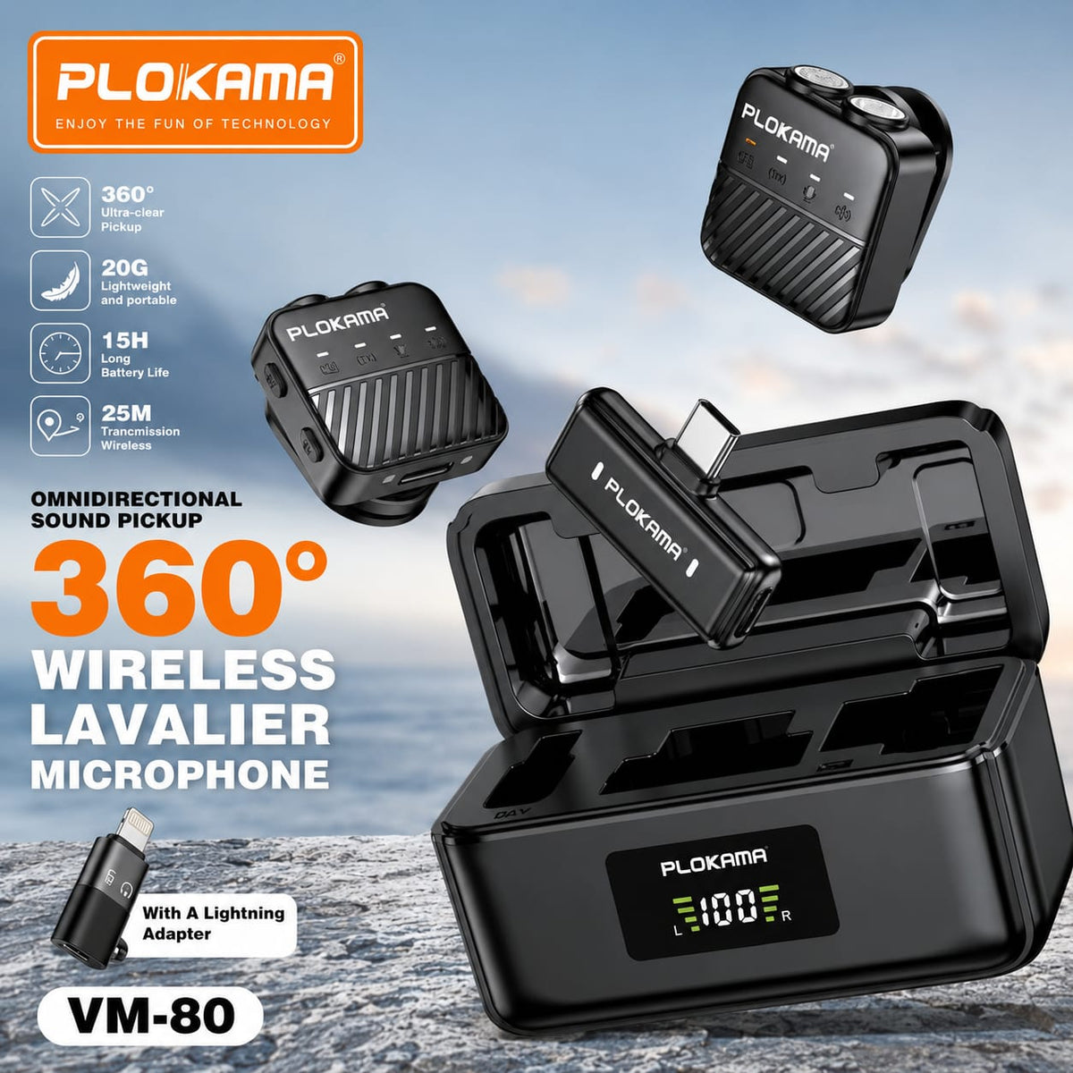 PLOKAMA VM-80 Wireless Lavalier Microphone